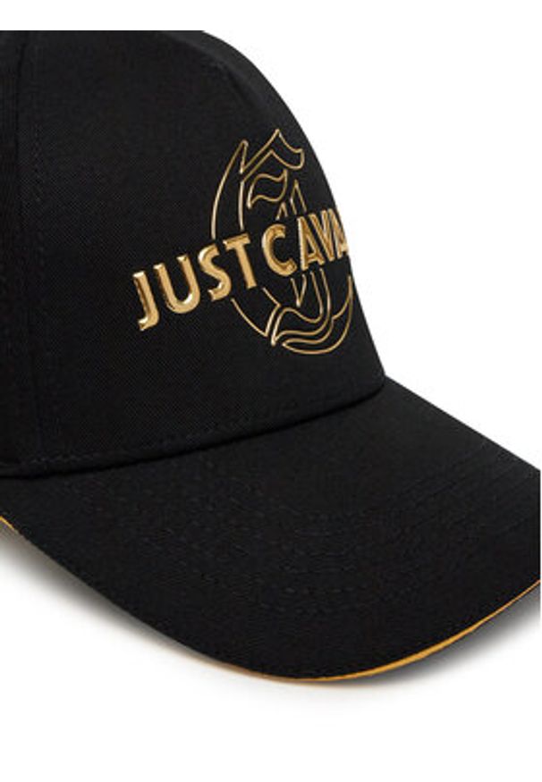 Just Cavalli Czapka z daszkiem 78RAZK50 ZG318 Czarny. Kolor: czarny. Materiał: materiał, bawełna