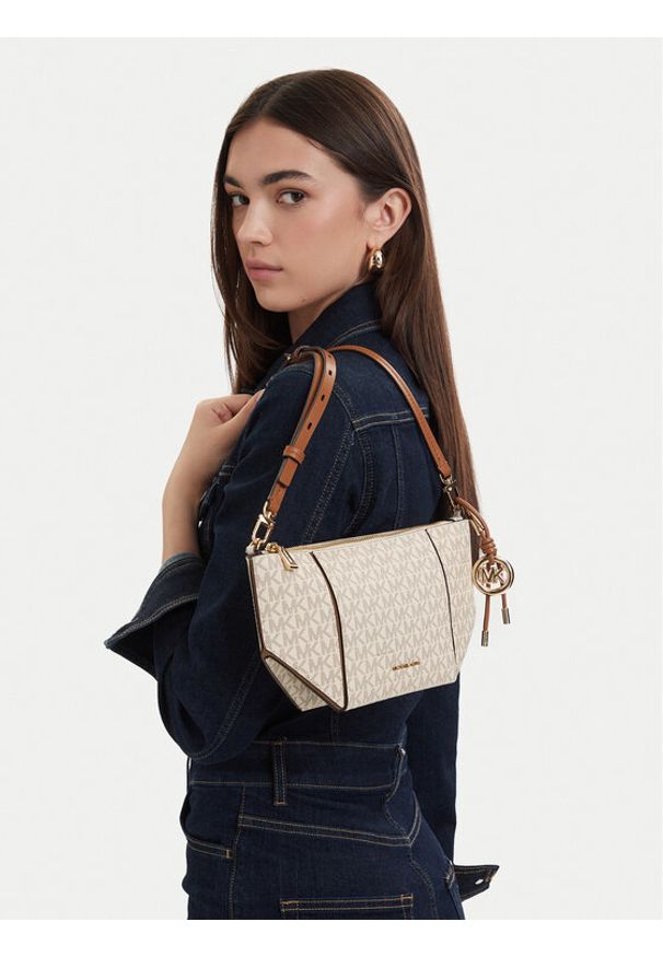 MICHAEL Michael Kors Torebka Sm Tz Xbody 32R6G9JC1B Écru. Kolor: kremowy. Materiał: skórzane