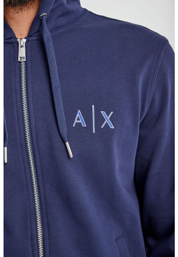 Armani Exchange - BLUZA ARMANI EXCHANGE. Typ kołnierza: kaptur. Materiał: bawełna. Wzór: napisy