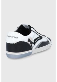 Karl Lagerfeld buty skórzane SKOOL KL60134.010 kolor biały. Nosek buta: okrągły. Zapięcie: sznurówki. Kolor: biały. Materiał: skóra. Obcas: na obcasie. Wysokość obcasa: niski #3