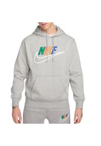 Nike - Bluza z Kapturem Club Futura Rozmiar L Szary - FZ0772-063. Typ kołnierza: kaptur. Kolor: szary. Materiał: polar. Wzór: nadruk #1