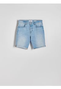 Reserved - Denimowe szorty slim - niebieski. Kolor: niebieski. Materiał: denim