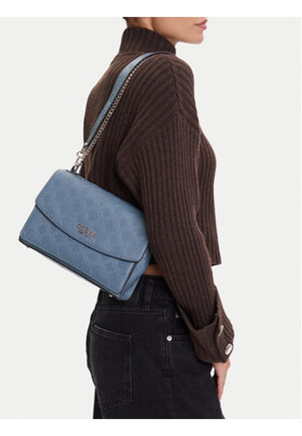 Guess Torebka Phoebe HWPD96 65210 Niebieski. Kolor: niebieski. Materiał: skórzane