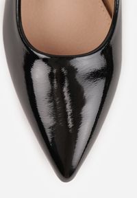 Born2be - Czarne Lakierowane Balerinki Vices ze Skórzaną Wkładką i Paskiem Timaelle. Okazja: na co dzień. Zapięcie: pasek. Kolor: czarny. Materiał: skóra, lakier. Styl: casual, elegancki #7