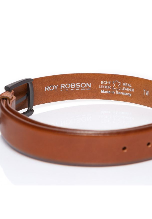 Roy Robson - ROY ROBSON PASEK SKÓRZANY RR0288R103 27 35mm Gürtel Q.2853. Materiał: skóra. Wzór: paski. Styl: klasyczny