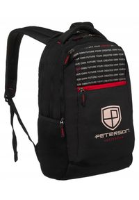 Plecak sportowy Peterson PTN GL-PS1 czarny. Kolor: czarny. Materiał: materiał. Styl: sportowy