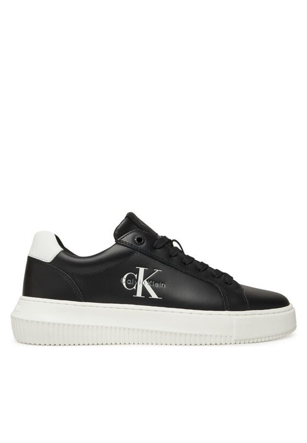 Calvin Klein Jeans Sneakersy YW0YW01872 Czarny. Kolor: czarny. Materiał: skóra
