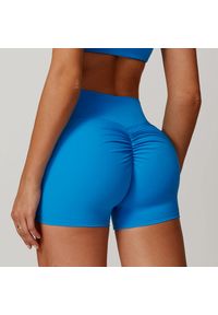 Intica - Spodenki sportowe modelujące z elastycznym pasem do treningu i biegania Essence. Kolor: niebieski. Materiał: materiał. Sport: fitness #1