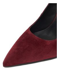 Eva Minge Szpilki EO-ELAINA-E134-20A Bordowy. Kolor: czerwony. Materiał: zamsz, skóra. Obcas: na szpilce #3