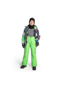 Spodnie narciarskie dziecięce ocieplane z szelkami Lemon Explore ZL4. Kolor: zielony. Materiał: poliester. Sezon: zima. Sport: narciarstwo