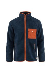 Fjällräven - Kurtka polarowa męska Fjallraven Vardag Pile Fleece. Kolor: niebieski. Materiał: polar