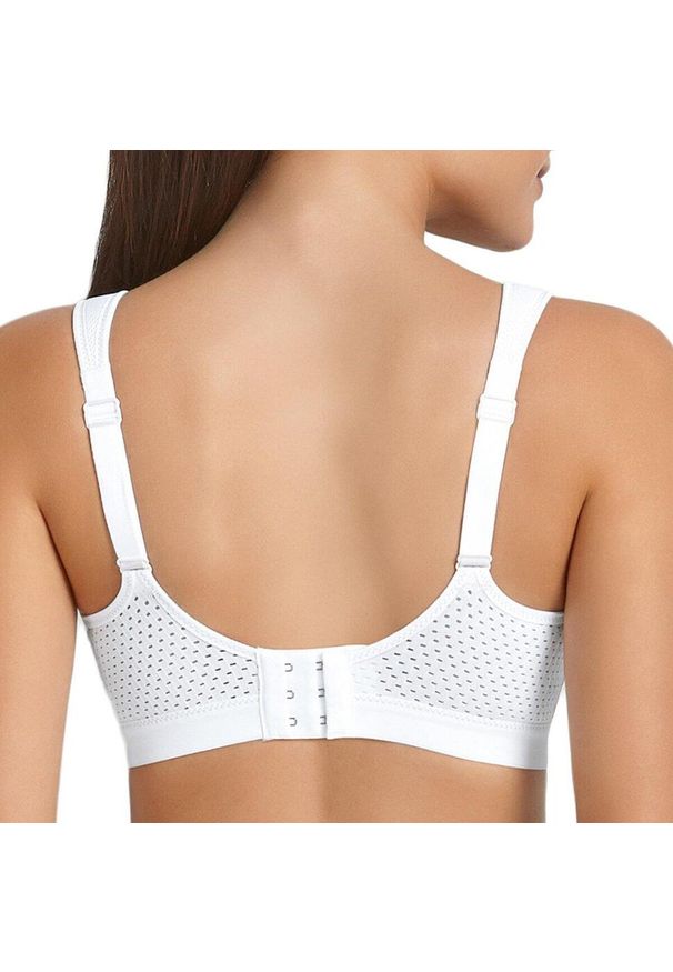 ANITA ACTIVE - Stanik do biegania Air Control z wysoki poziomem podtrzymywania. Kolor: biały. Materiał: poliamid, elastan, poliester. Sport: fitness