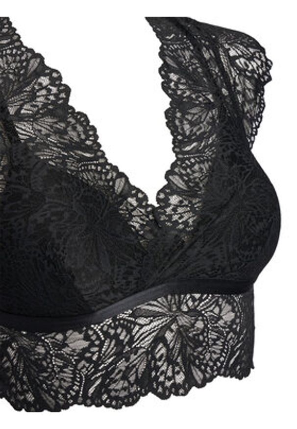 Hunkemöller Biustonosz top Posie 302448 Czarny. Kolor: czarny. Materiał: syntetyk