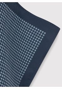 Pako Lorente - PAKO LORENTE – Granatowa poszetka męska w biały mikrowzór. Kolor: wielokolorowy, niebieski, biały. Materiał: poliester #3