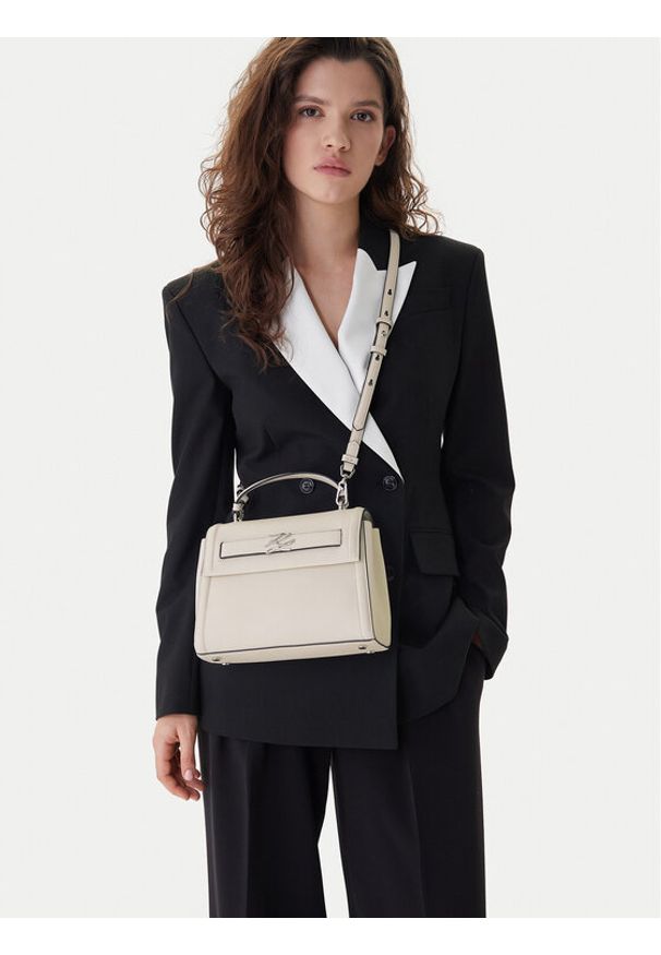 Karl Lagerfeld - KARL LAGERFELD Torebka B1W30278 Biały. Kolor: biały. Materiał: skórzane