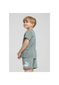 Puma - Dziecięca koszulka ESS z logo No. 1 PUMA Green Moon. Kolor: zielony. Materiał: guma. Wzór: nadruk