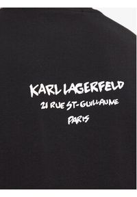 Karl Lagerfeld - KARL LAGERFELD T-Shirt 755404 533221 Czarny Regular Fit. Typ kołnierza: dekolt w karo. Kolor: czarny. Materiał: bawełna #3