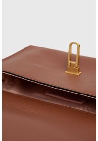 Coccinelle - Torebka skórzana Mini Bag. Kolor: brązowy. Materiał: skórzane. Rodzaj torebki: na ramię