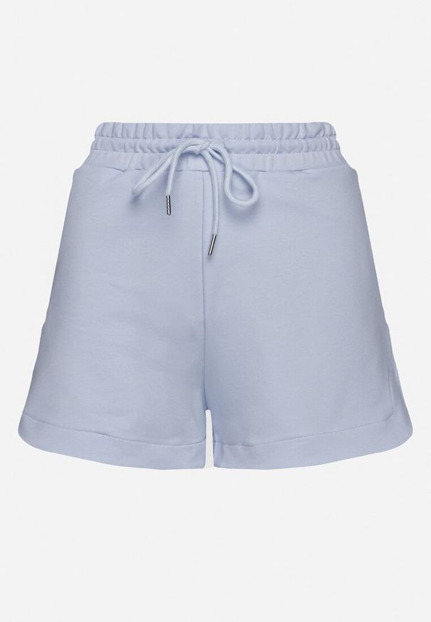 Born2be - Niebieskie Bawełniane Szorty Dresowe z Kieszeniami Galiriona. Okazja: na co dzień. Kolor: niebieski. Materiał: dresówka, bawełna. Sezon: lato. Styl: sportowy, casual