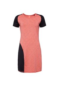 WOMEN'S HEALTH - Sukienka Loap Masda damska, pomarańczowa, XL. Okazja: na co dzień. Kolor: żółty, czarny, pomarańczowy, wielokolorowy. Typ sukienki: sportowe. Styl: casual, sportowy #1