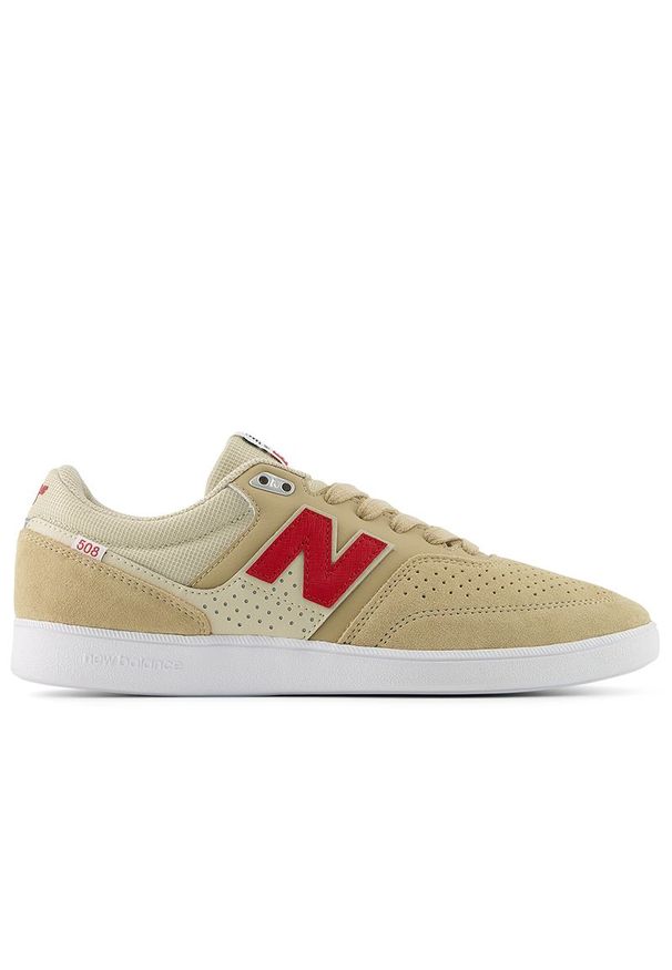 Buty męskie New Balance Numeric UN508TBR - beżowe. Kolor: beżowy. Materiał: materiał, syntetyk, skóra, zamsz. Szerokość cholewki: normalna. Sport: skateboard