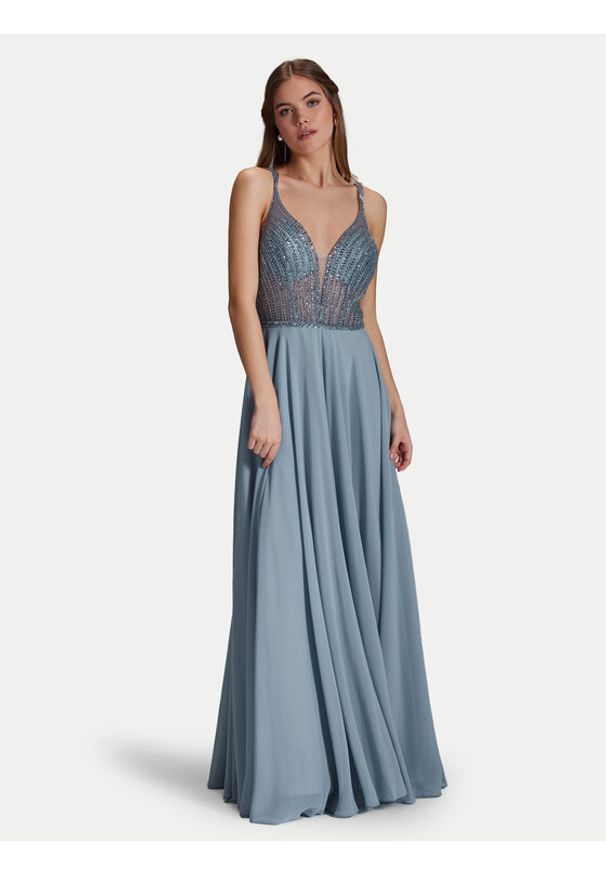 Hey Kyla Sukienka wieczorowa 5AI056HK Niebieski Regular Fit. Kolor: niebieski. Materiał: syntetyk. Styl: wizytowy