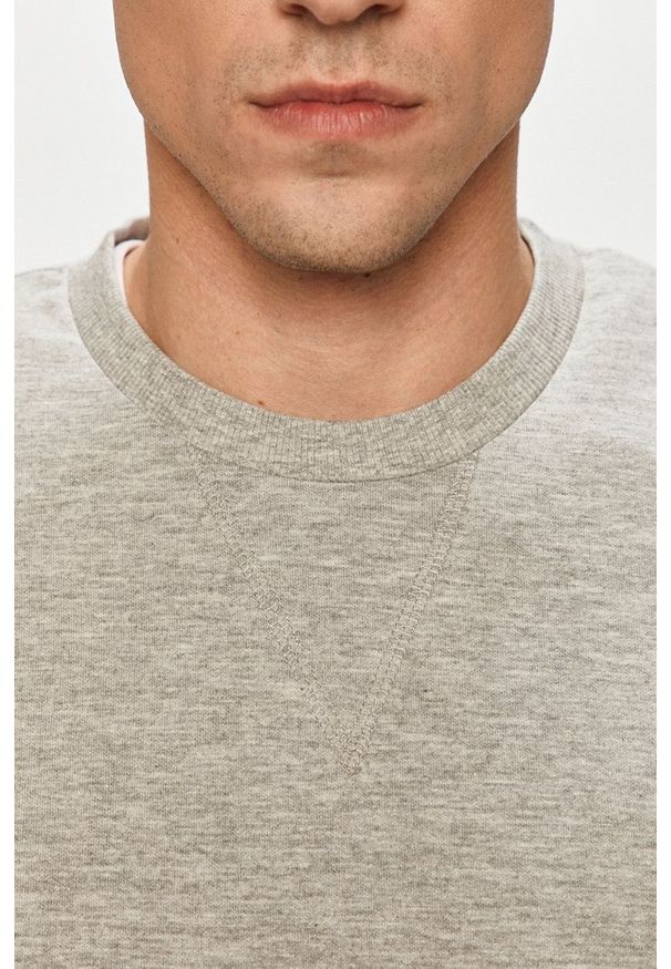 Jack & Jones - Bluza. Okazja: na co dzień. Kolor: szary. Materiał: dzianina. Styl: casual