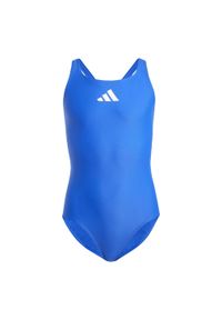 Adidas - Solid Small Logo Swimsuit. Kolor: biały, wielokolorowy, niebieski