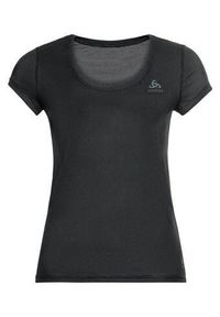 Koszulka techniczna damska Odlo ACTIVE F-DRY Light. Kolor: wielokolorowy, czarny, szary. Długość rękawa: krótki rękaw. Długość: krótkie