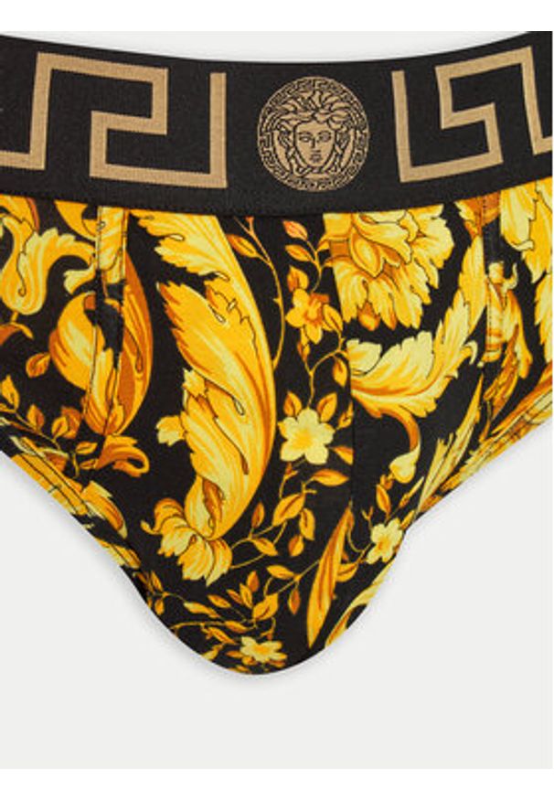 VERSACE - Versace Slipy 1001383 1A11188 Żółty. Kolor: żółty. Materiał: bawełna