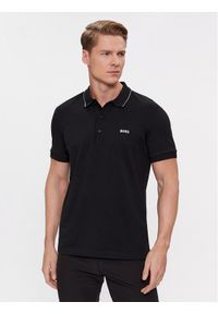 BOSS - Boss Polo Paule 4 50506195 Czarny Slim Fit. Typ kołnierza: polo. Kolor: czarny. Materiał: bawełna