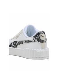 Puma - Damskie sneakersy Carina 3.0 Snake Chic PUMA White Vapor Gray Aged Silver. Kolor: biały, wielokolorowy, szary. Wzór: nadruk, motyw zwierzęcy. Sezon: lato