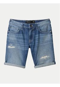 Tom Tailor Denim Szorty jeansowe 1041433 Niebieski Slim Fit. Kolor: niebieski. Materiał: bawełna