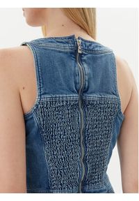 Guess Sukienka 175261 Niebieski Classic Fit. Kolor: niebieski. Materiał: bawełna #4