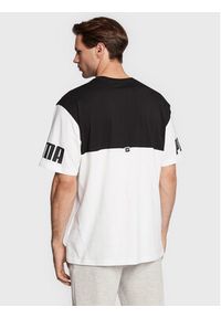 Puma T-Shirt Power Colorblock 849801 Biały Relaxed Fit. Kolor: biały. Materiał: bawełna #3
