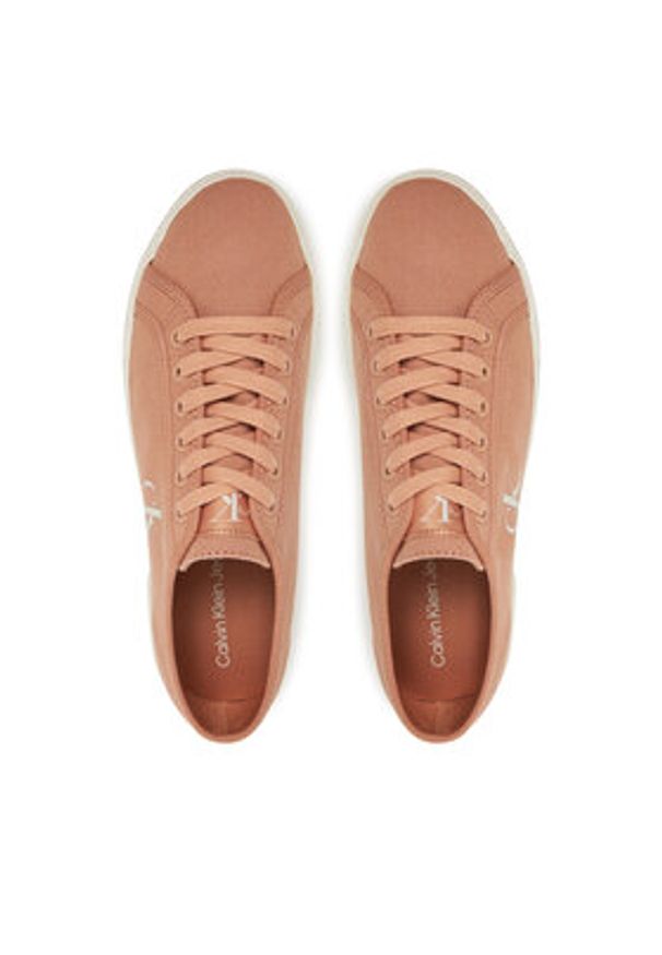 Calvin Klein Jeans Tenisówki Ess Vulc Low Cv Mg Wn YW0YW01762 Koralowy. Kolor: pomarańczowy. Materiał: materiał