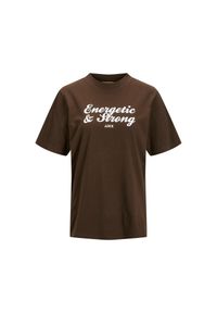 Koszulka damska JJXX bea. Kolor: brązowy. Materiał: jersey, bawełna #1