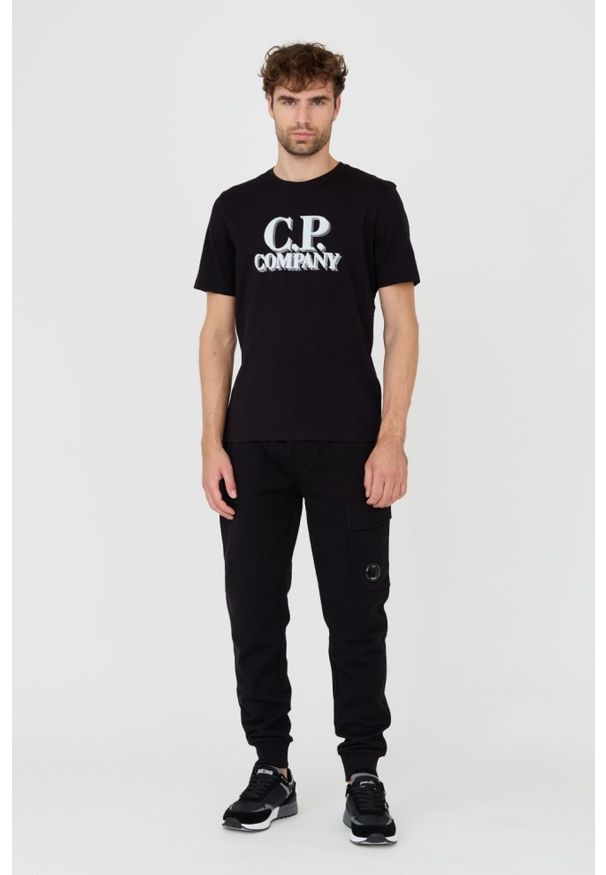 C.P. Company - C.P. COMPANY Czarny t-shirt Short Sleeve. Kolor: czarny. Długość rękawa: krótki rękaw. Długość: krótkie