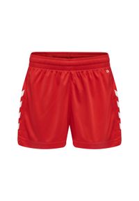 Spodenki piłkarskie dziecięce Hummel Core XK Poly Shorts. Kolor: czerwony, wielokolorowy, różowy. Sport: piłka nożna