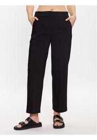 Fransa Spodnie materiałowe 20611919 Czarny Slim Fit. Kolor: czarny. Materiał: materiał, bawełna