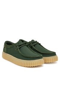 Clarks Półbuty Torhill Lo 26186160 Zielony. Kolor: zielony. Materiał: materiał #4