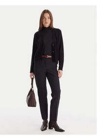 Marella Kardigan Blazer 2525346032 Granatowy Regular Fit. Kolor: niebieski. Materiał: wełna