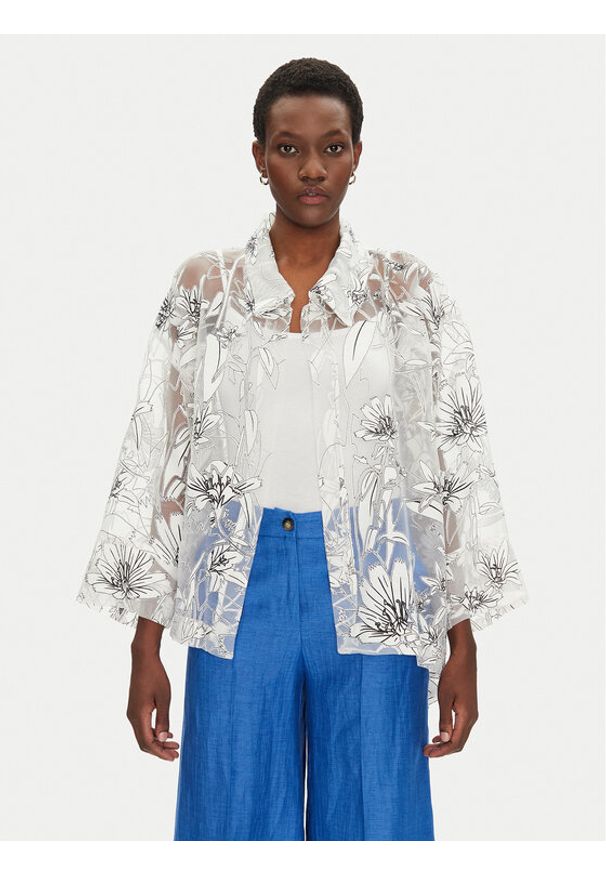 Joseph Ribkoff Bluzka 251102 Biały Boxy Fit. Kolor: biały. Materiał: wiskoza