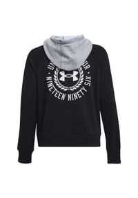 Under Armour - Damska Bluza Z Kapturem Rival Fleece Hoodie. Typ kołnierza: kaptur. Kolor: czarny