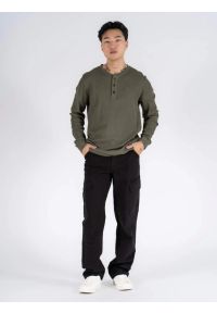 MARCUS - Męskie Spodnie Materiałowe Marcus Gerry Cargo 9098 Black 16-200135. Materiał: materiał #3