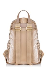 Ochnik - Beżowy plecak damski z pikowaniem. Kolor: beżowy. Materiał: nylon #3