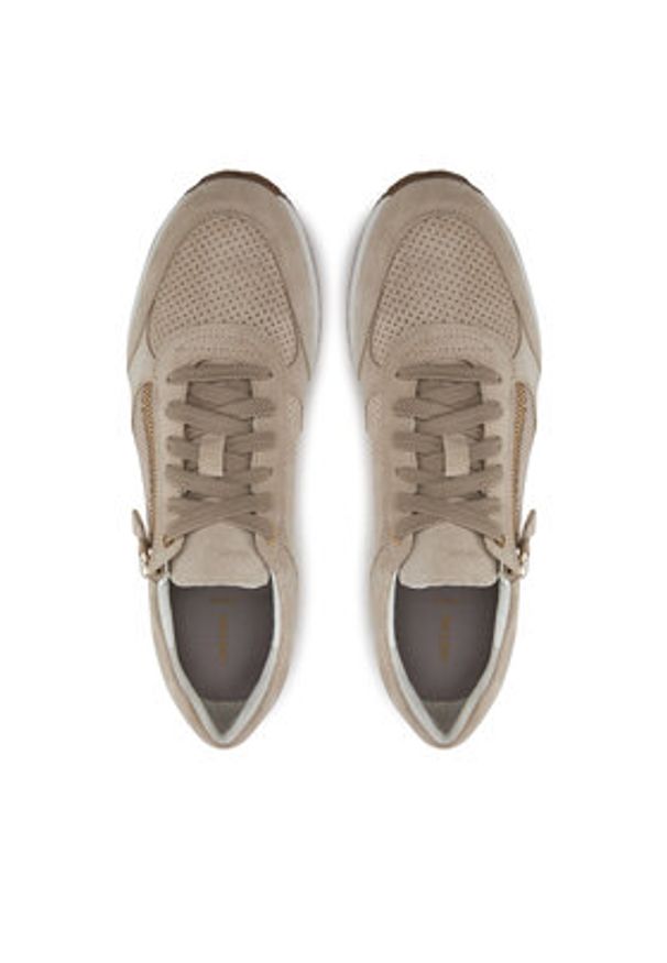Geox Sneakersy D Calithe D36N0A 00022 C6738 Beżowy. Kolor: beżowy. Materiał: skóra, zamsz