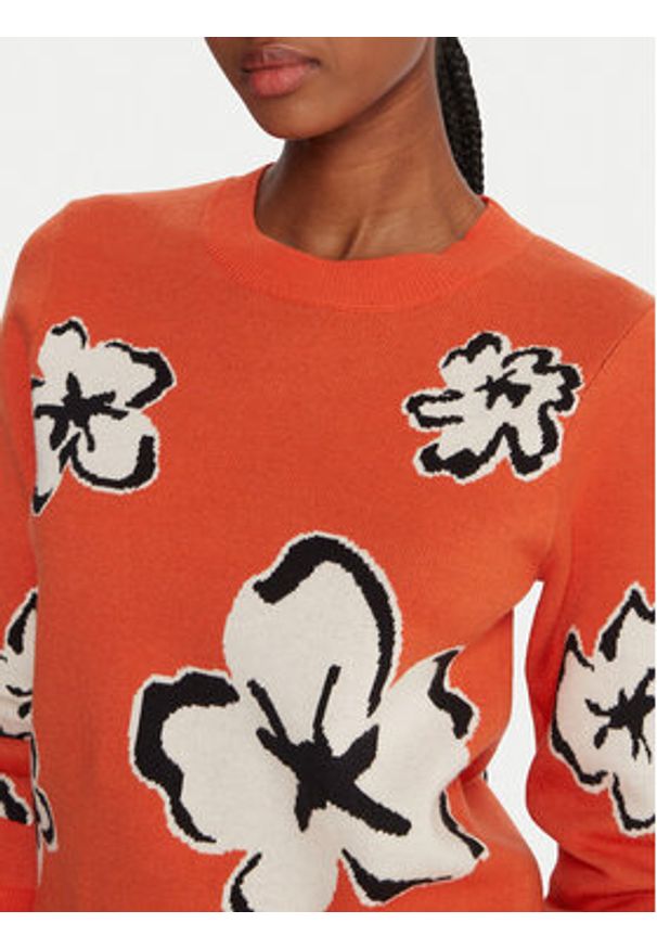 French Connection Sweter 78ZBL Pomarańczowy Regular Fit. Kolor: pomarańczowy. Materiał: syntetyk