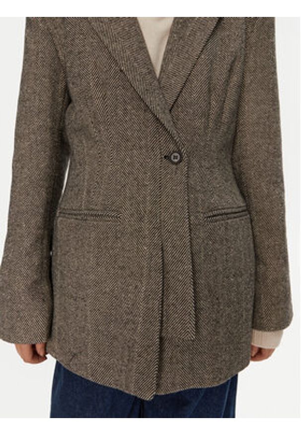 Karen by Simonsen Marynarka Rigmor 10105088 Szary Oversize. Kolor: szary. Materiał: syntetyk