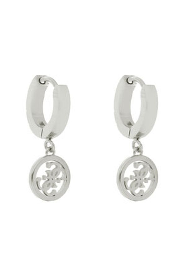Guess Kolczyki Huggie Me JUBE03 147JW Srebrne rodowanie. Materiał: srebrne. Kolor: srebrny